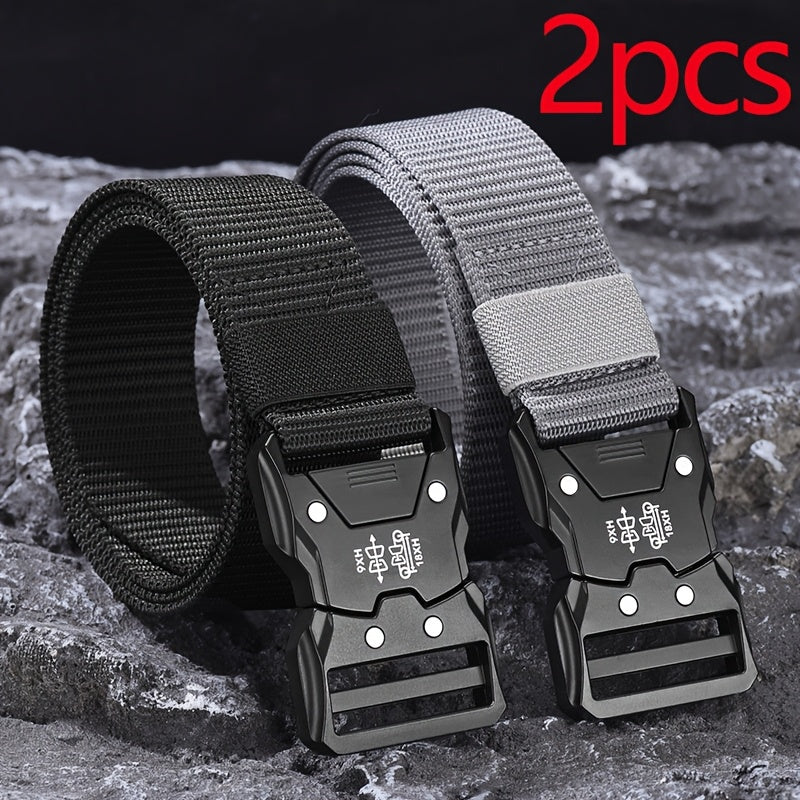 Unisex Tactical Nylon Belt Breathable Canvas Quick Release for Outdoor Training