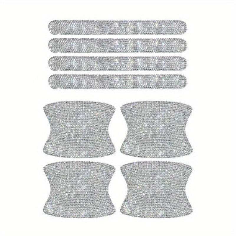 Car Accessories Diamond Stickers for Car Door Handles Anti-collision 8pcs