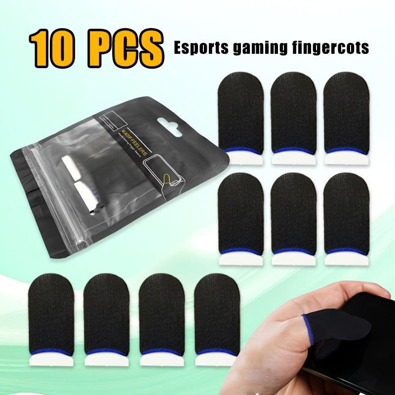 Conjunto de 120/20 mangas de fibra de carbono para dedos de juego, a prueba de sudor, antideslizantes, transpirables, ligeras para juegos en móvil