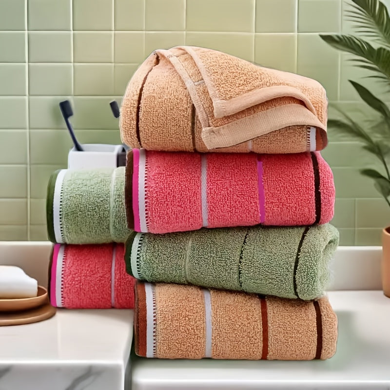 Yuzni yuvish va qo'lni quritish uchun mo'ljallangan yumshoq chiziqli sochiq to'plami, juftliklar, sport zali, yoga studiyasi va plyaj uchun ideal.