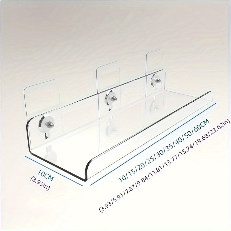Tozalangan akrilik suzilgan javonlar hammom, oshxona va vinil yozuvlar ko'rgazmasi uchun