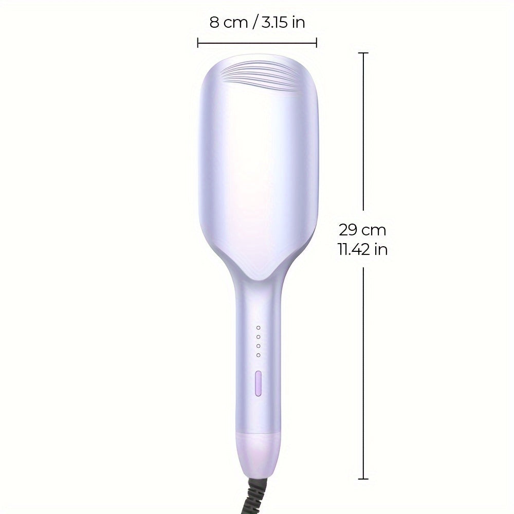 Plancha de rizado para mujer de 32mm con ondas en forma de huevo en barril profundo en forma de U, resistente al calor