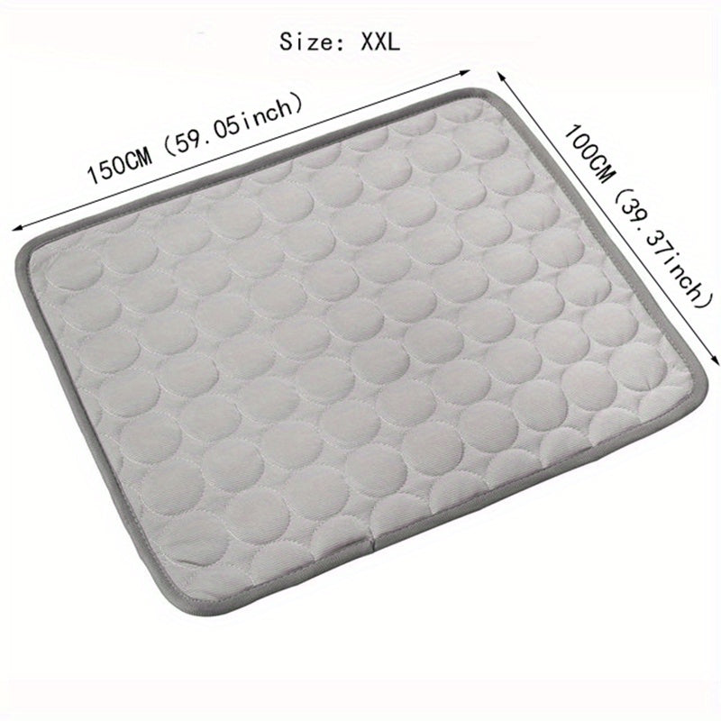 Cama para mascotas de poliéster transpirable para perros pequeños a medianos, forma cuadrada y fresca para verano