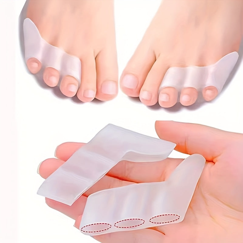 Unisex Silicone Toe Caps 2 Pairs Waterproof Soft Gel Cushions for Pressure Relief