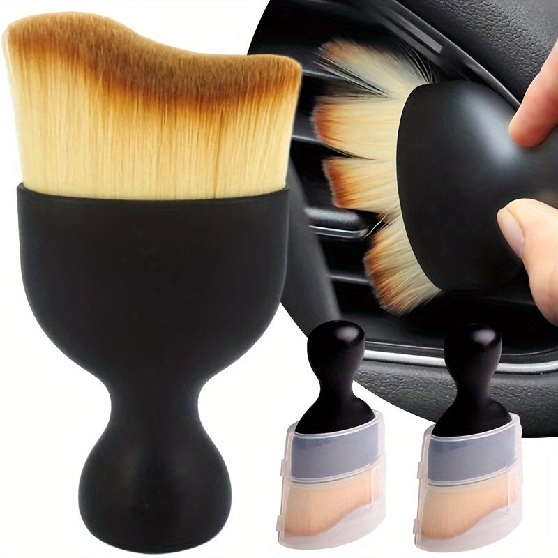 Щетка для мягкой очистки салона автомобиля с крышкой, удалитель пыли, инструмент для автодетейлинга