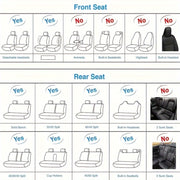 Universal Faux Leather Car Seat Cover Set for All Seats Four Seasons
