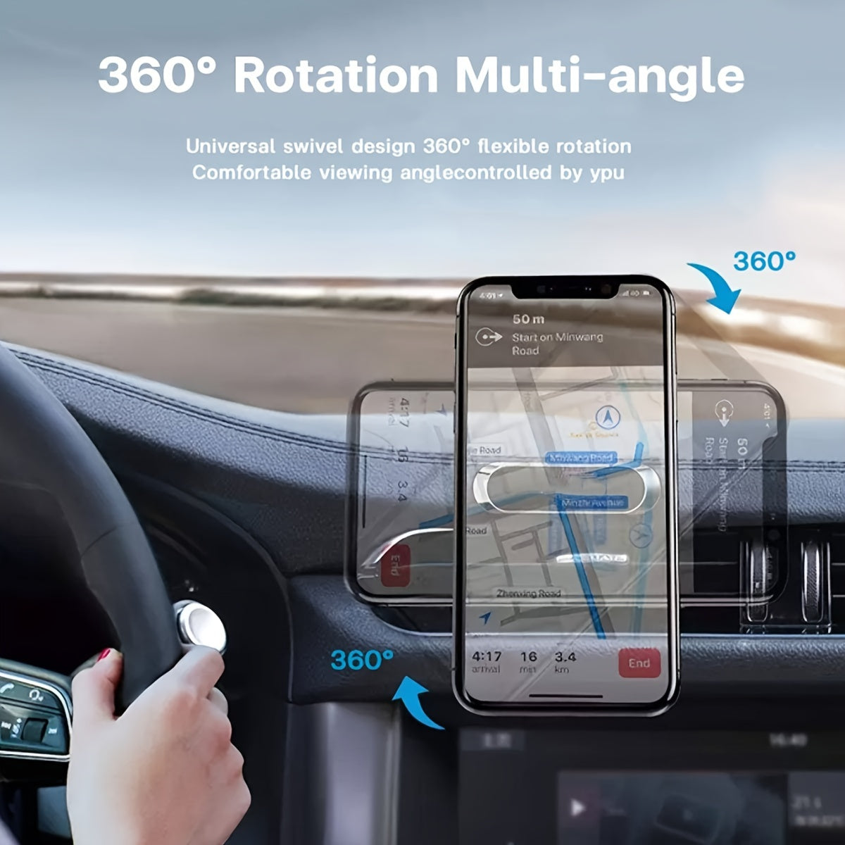 Universal Magnetic Car Phone Holder Durable Magnetic Mount 360° Adjustable