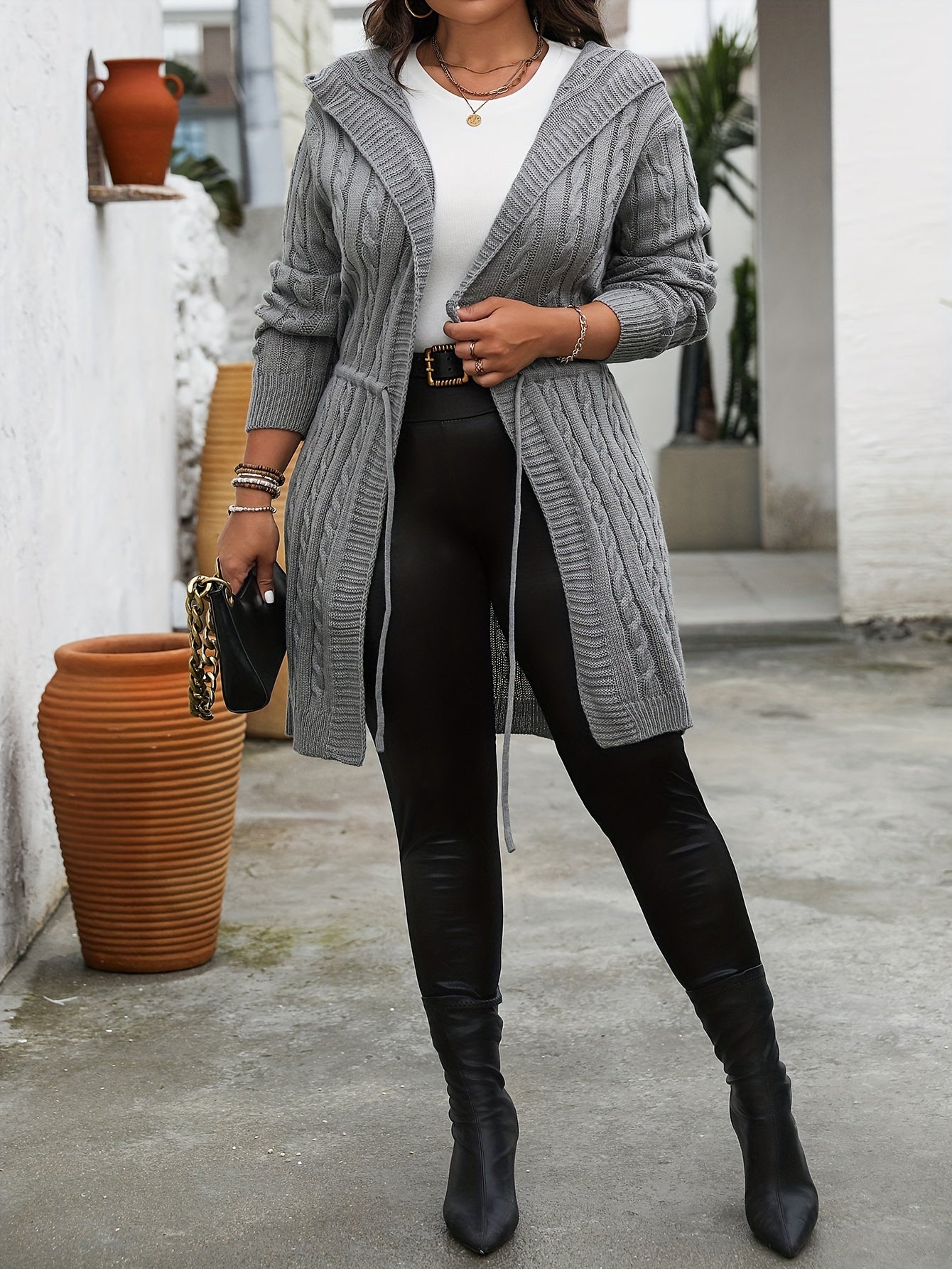 Plus o'lcham uzun kardigan birxil rang ayollar uchun plus o'lcham kimono