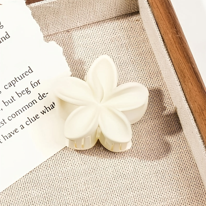 Set of 4 Small Milk Tea Color Hair Claws for Daily Wear Lightweight and Comfortable