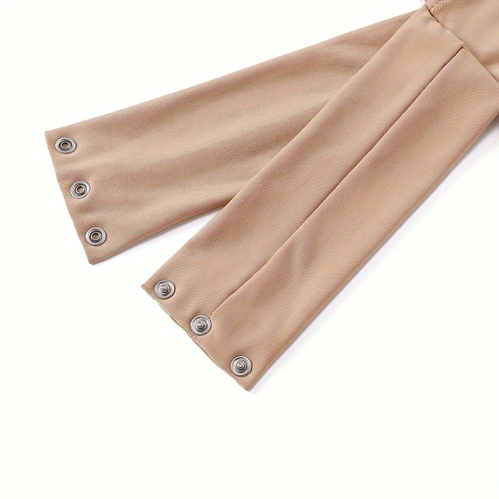 Solid Color Hijab for Women with Elastic Back and Snap Closure