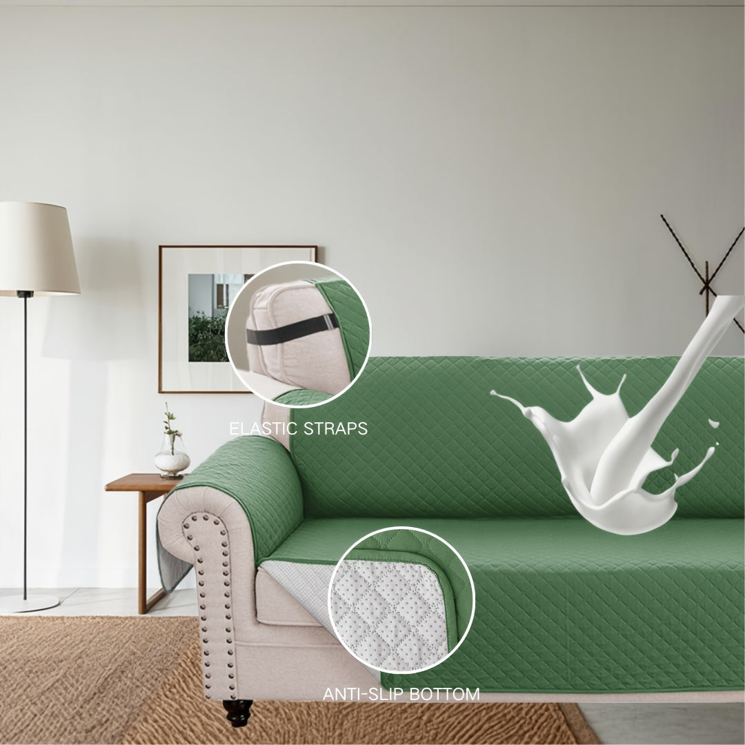Anti-Slip Pet-Friendly Sofa Cover for Armchair, Loveseat, and Sectional in Modern Polyester