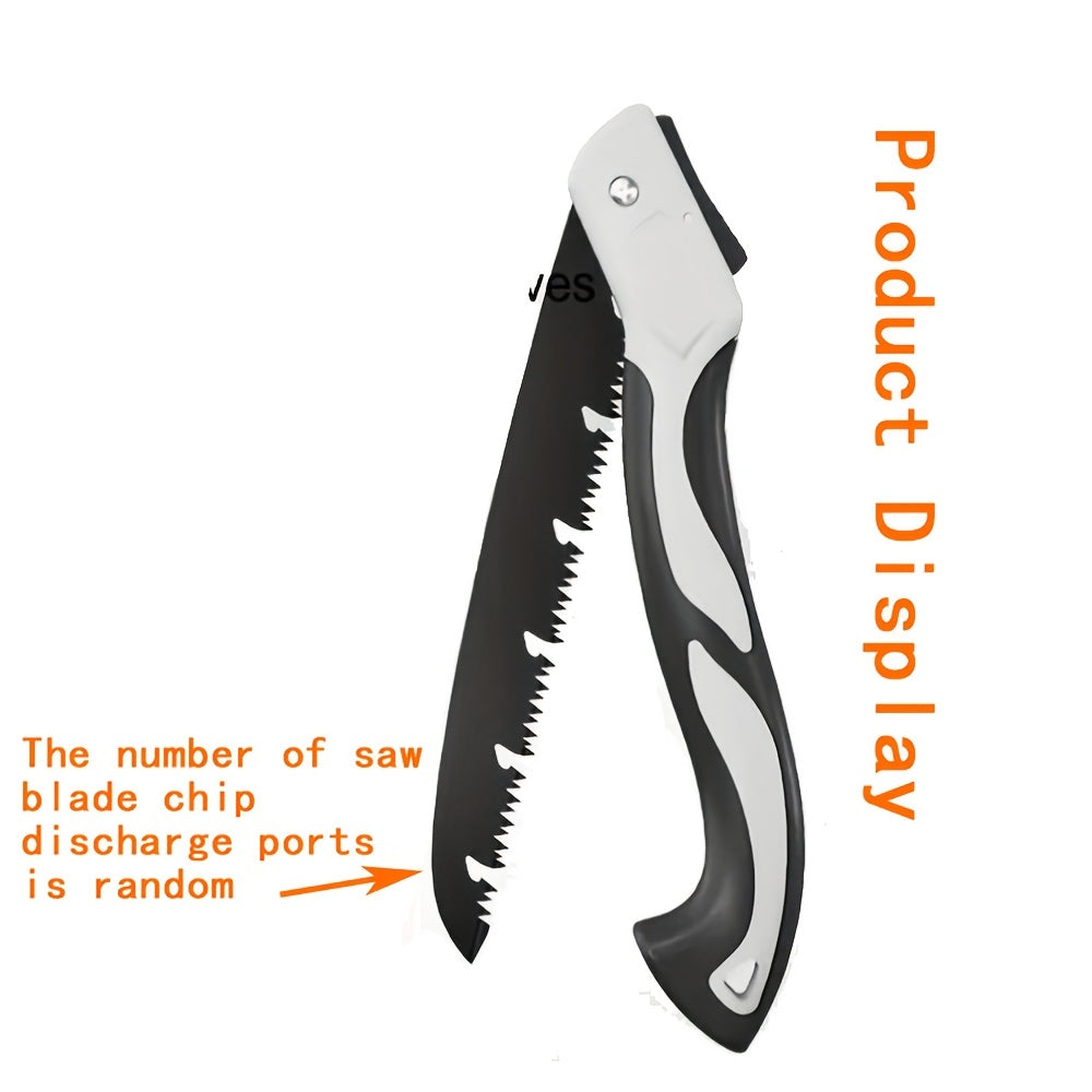 Sierra de mano plegable con hoja de acero aleado y mango ergonómico para jardinería y poda