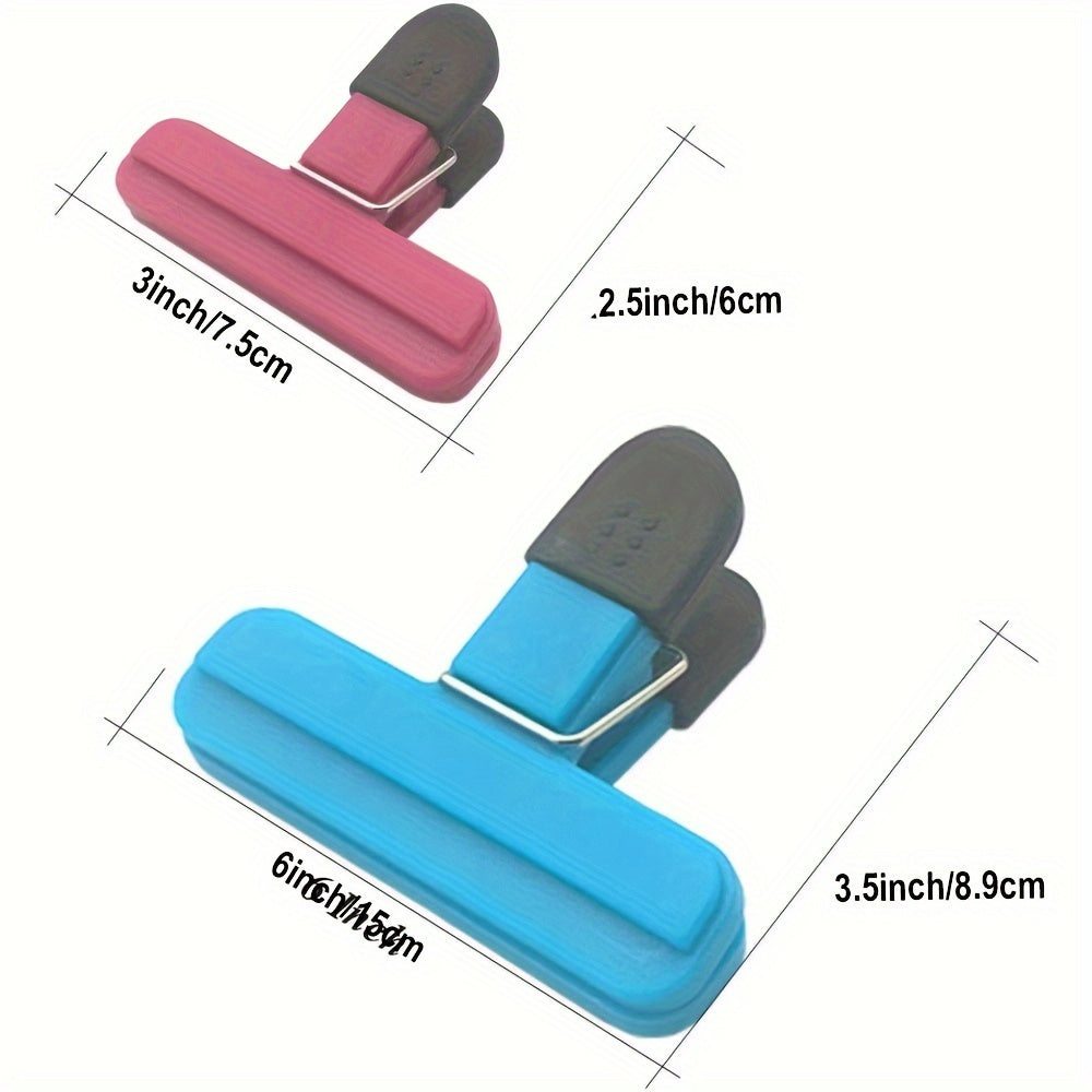 6 ta Oziq-ovqat Sumkasi Kliplari, Chiplar va Boshqa Snacklarni Mühürlash uchun, Havo O'tkazmaydigan Yopish uchun Mustahkam Qisqich, Turli Meva va Plastik Sumkalar uchun Ideal, Oshxona Tashkiliy va Saqlash uchun Mukammal, Oshxona uchun Zaruriy Aksessuarlar