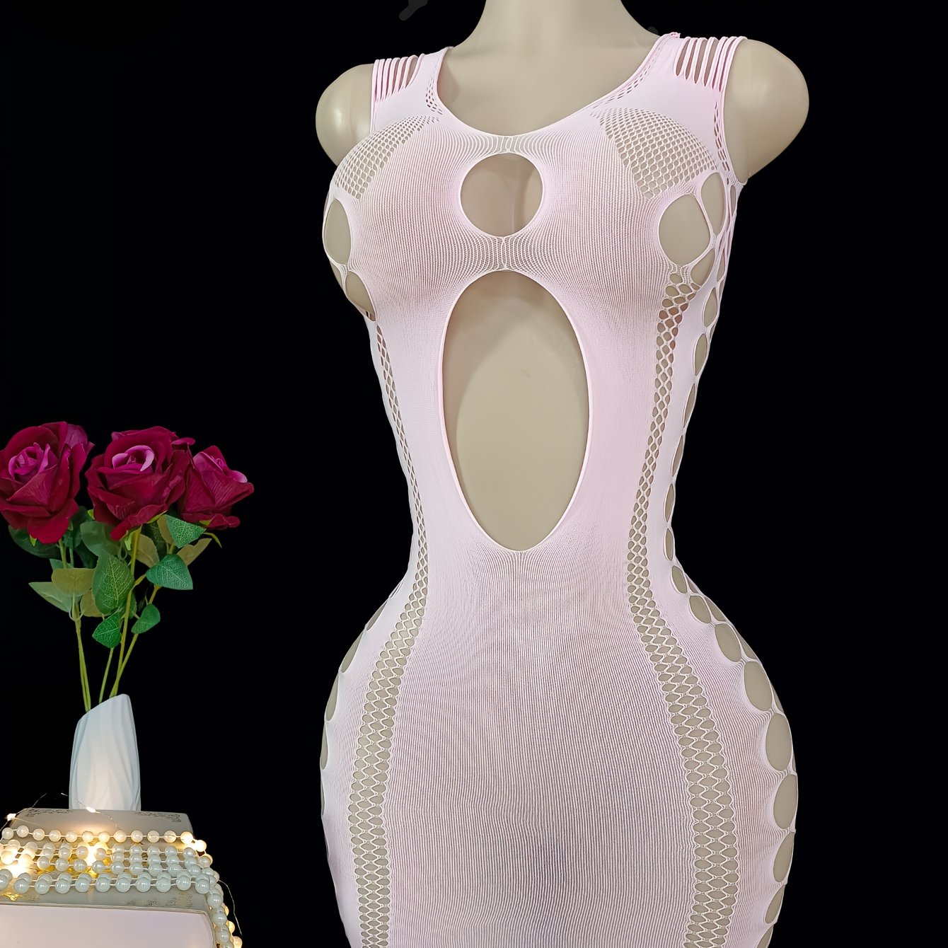 Women Sheer Mesh Fishnet Cover Up Dress Rave Festival Swimwear