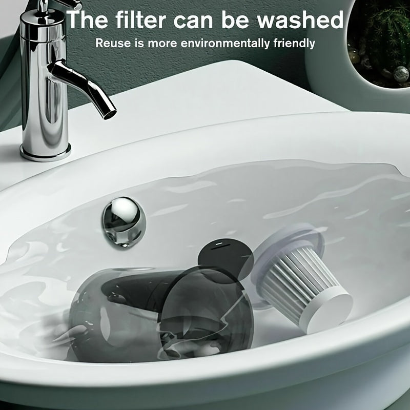 Mini aspiradora de coche inalámbrica 12000Pa, recolector de polvo de mano, portátil con accesorios