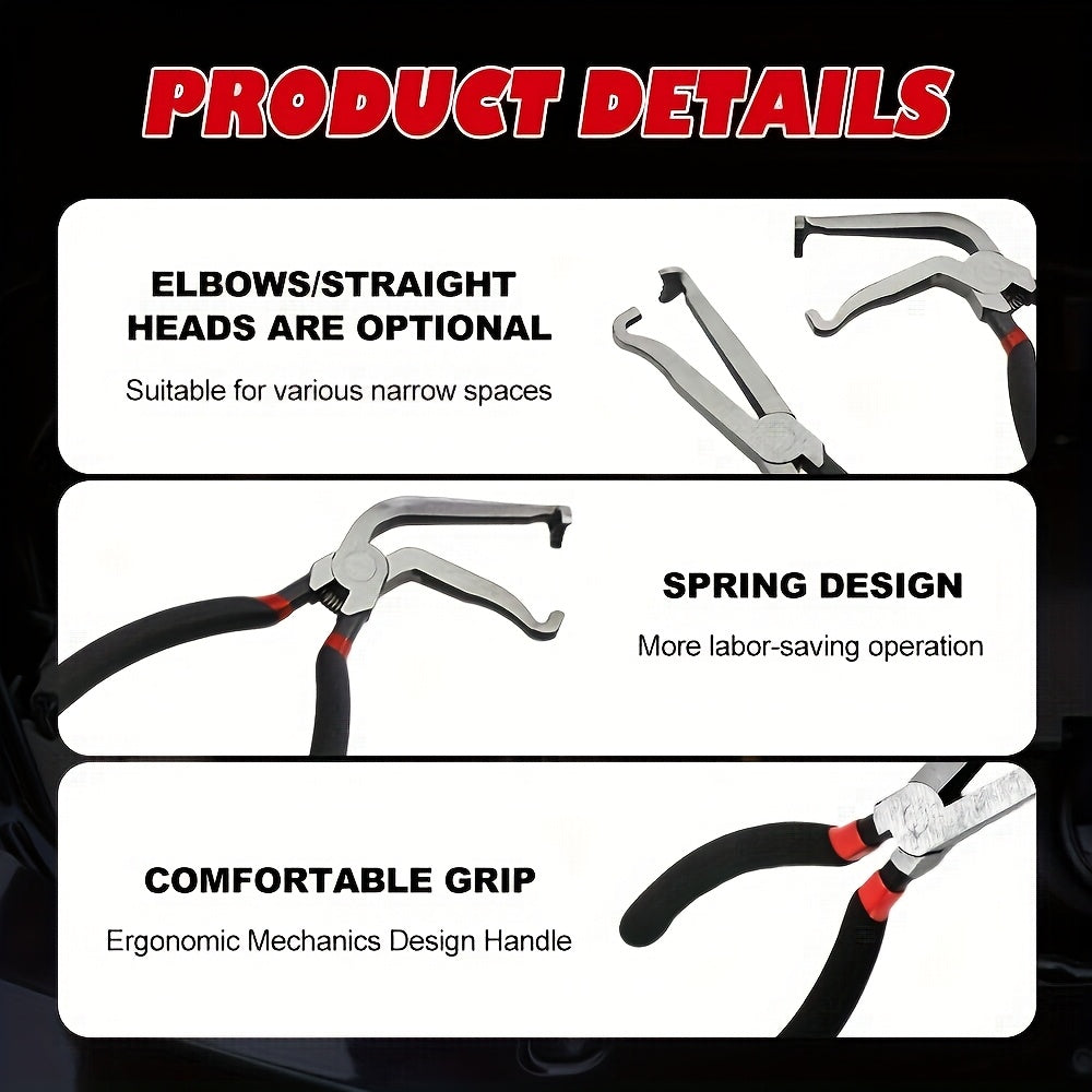 Hose and Fuel Line Disconnect Pliers Set Rust-Resistant, Comfortable Grip