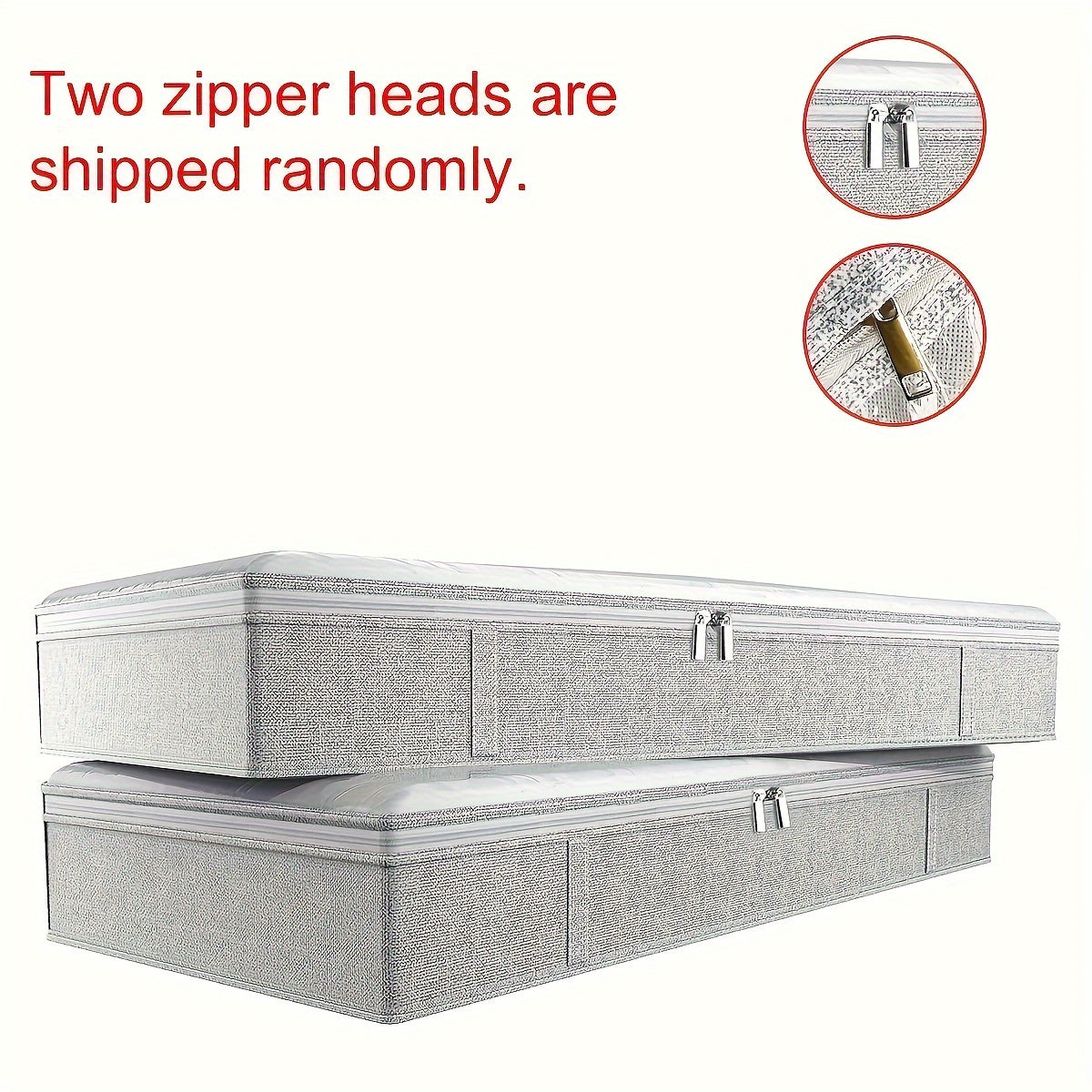 Large Capacity Foldable Under Bed Storage Box with Handles for Clothes and Linens