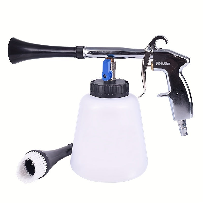 High-Pressure Car Interior Cleaning Gun with Brush and Pneumatic Dust Blower