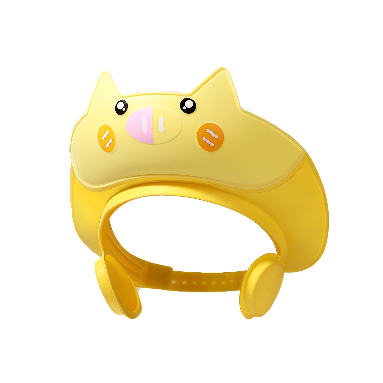 Детский шапочка для душа с регулируемым дизайном из TPE в виде поросенка для ванны Розовая, синяя, желтая