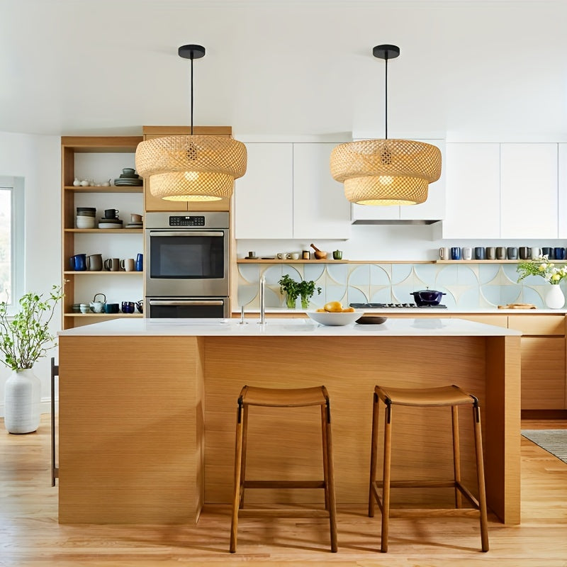 Bamboo Pendant Light for Living Rooms Hotels and Restaurants