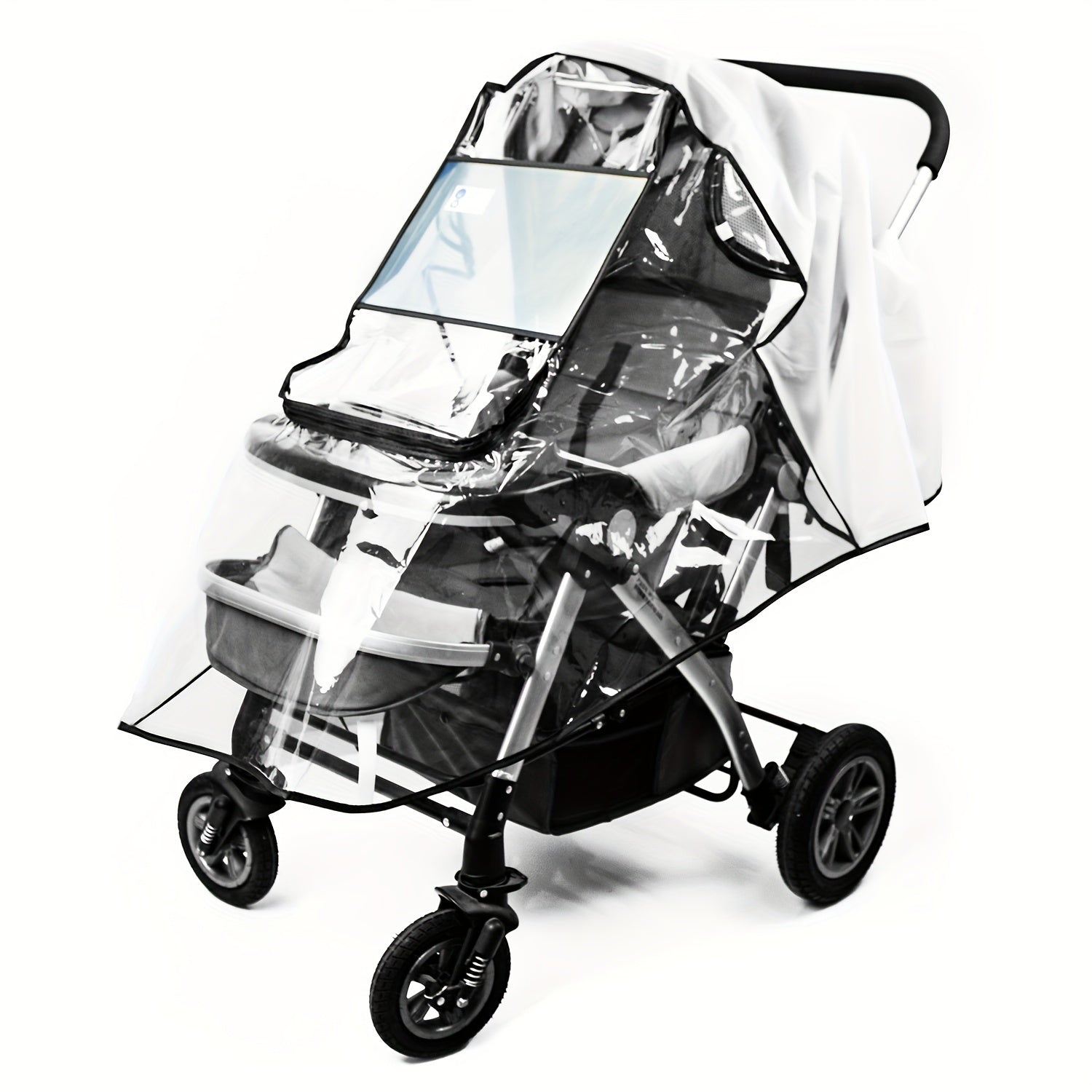 Stroller Rain Cover Waterproof EVA Material for Travel and Outdoor Use