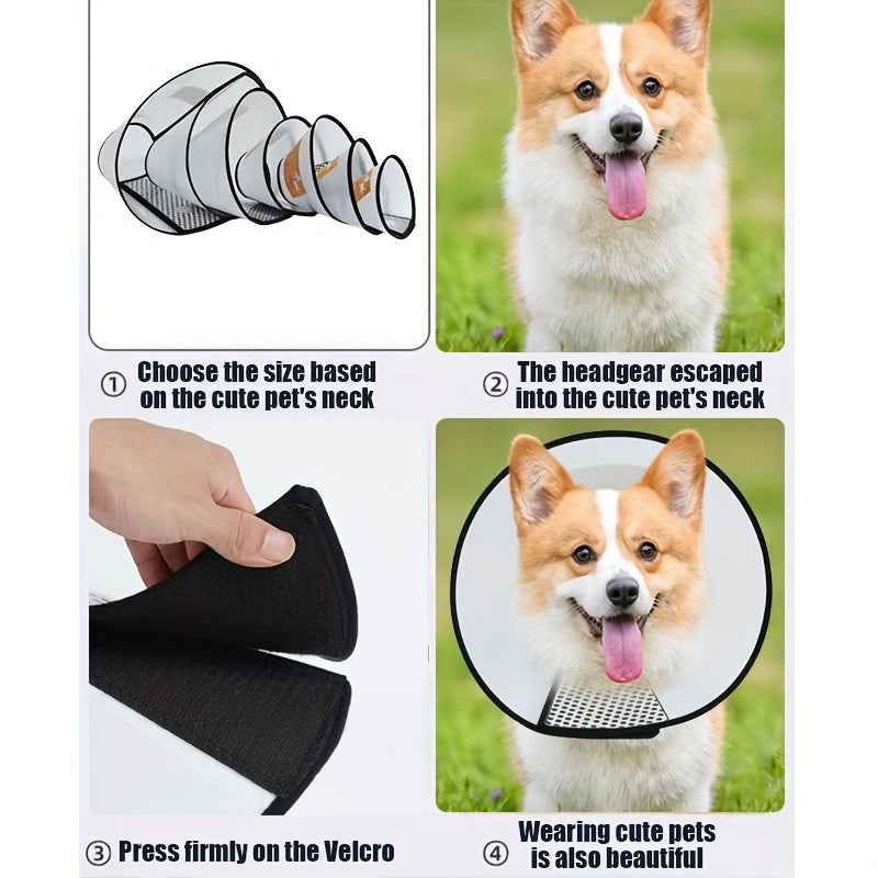 Pet Protective Cone for Dogs and Cats Made of PP Material Veterinary Safety Gear