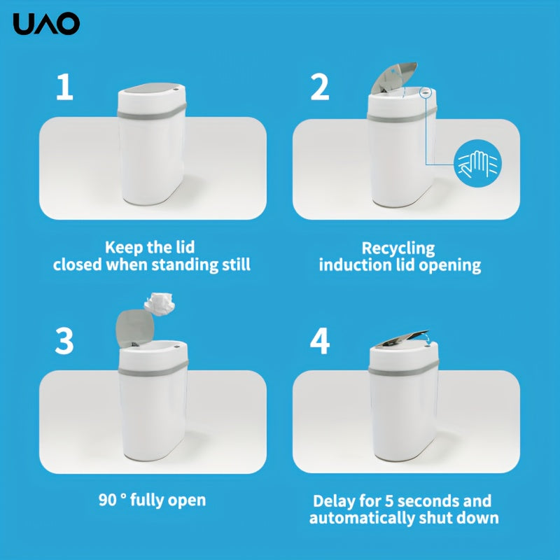 Slim Household Garbage Can with Lid and Automatic Opening