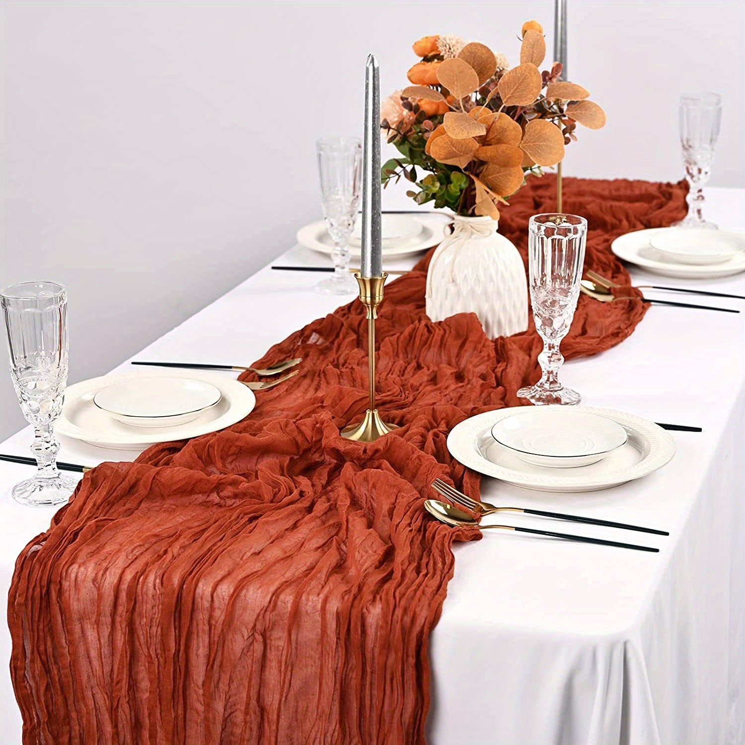 1 dona oq pishloq mato stol ustki bezagi, to'y, kelin ziyofati, chaqaloq ziyofati, bayram kechki ovqat bezatish uchun