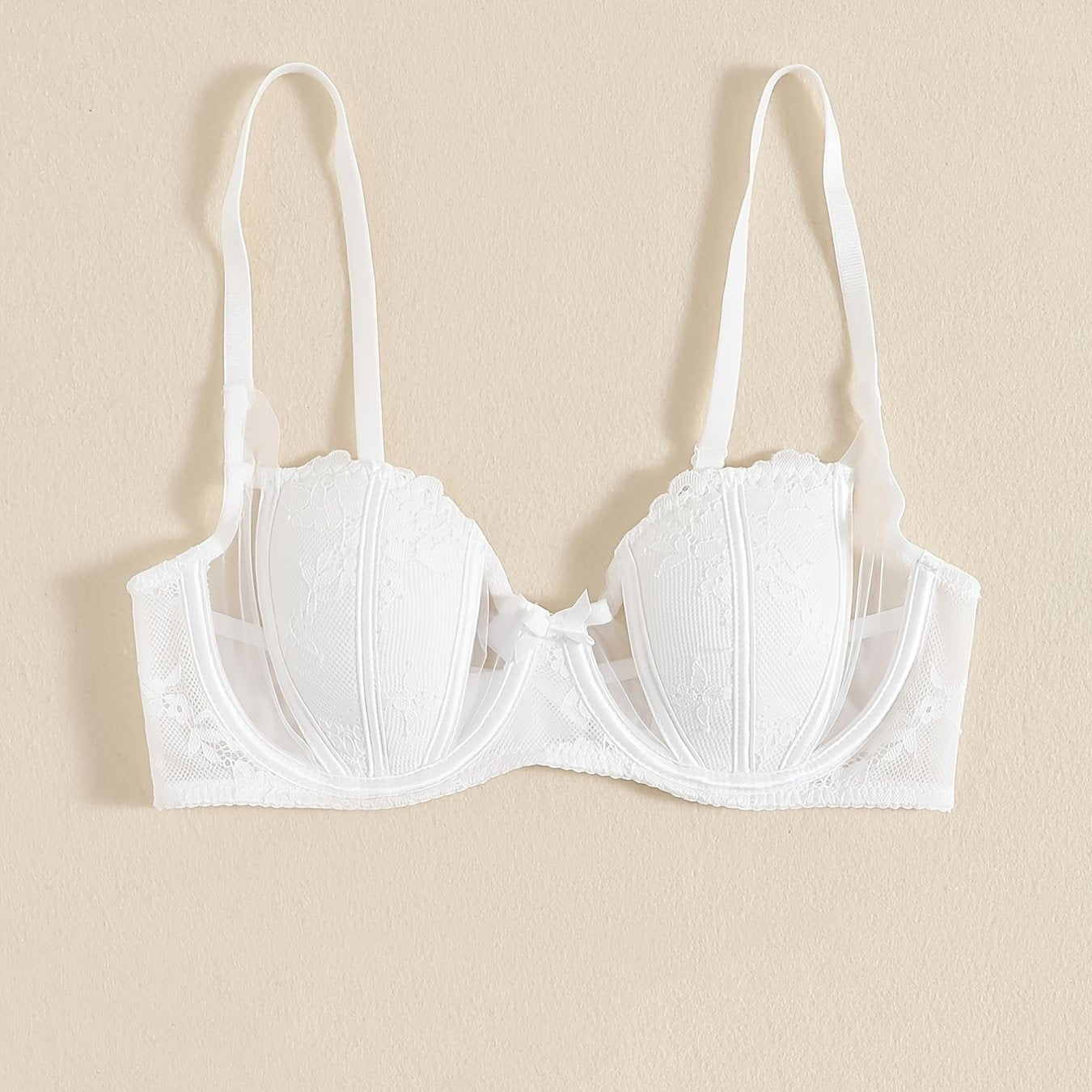 Women's Floral Embroidered Lace Bra Lingerie Underwear