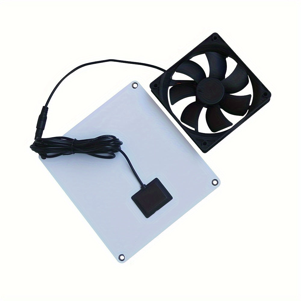 Quyosh paneli ventilyatori 50W qora, yuqori tezlikda issiqxona va qushxonalar uchun ventilyatsiya