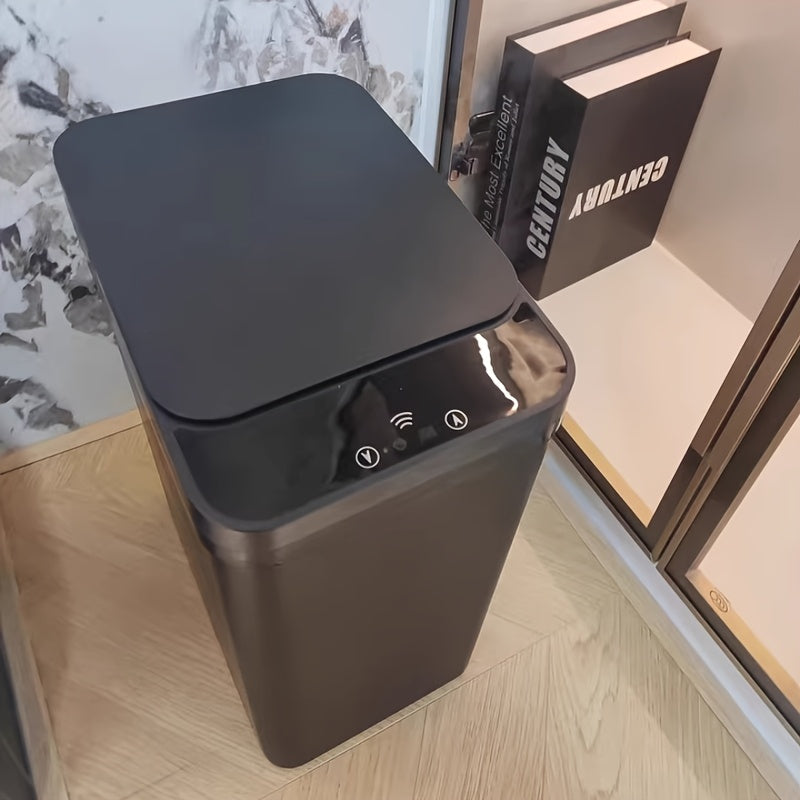 Cubo de basura alimentado por batería con apertura automática de la tapa, para uso doméstico en pared, funciona con 36V