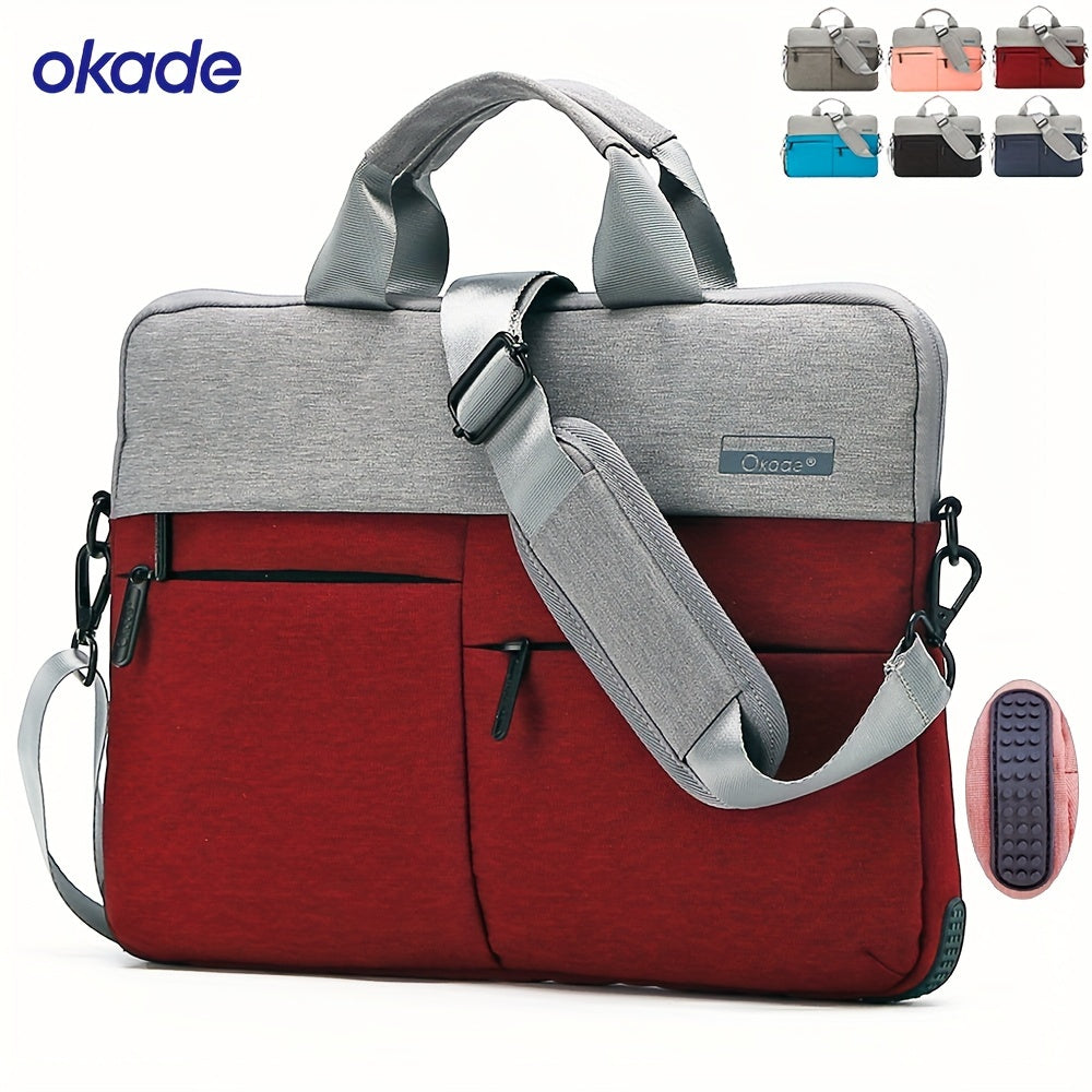 Suv o'tkazmaydigan, shokga chidamli noutbuk sumkasi, rezina burchak yostiqlari bilan, minimalistik uslub, biznes, maktab, sayohat uchun, kulrang, burgundy, qizil, ko'k, qora