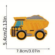 16pcs Cartoon Car Iron-On Patches for Clothing DIY Crafts Embroidered Appliques