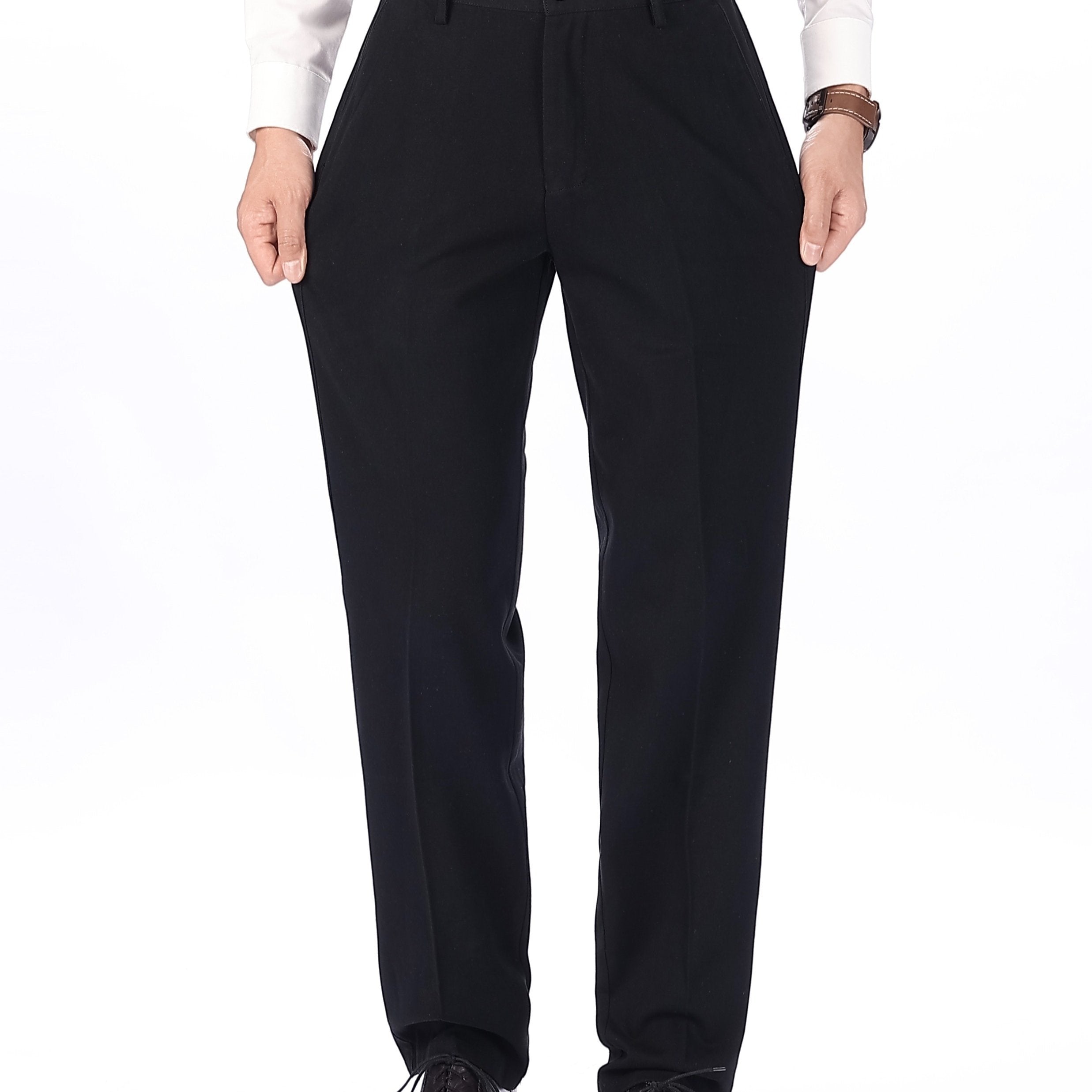 Plus Size Solid Dress Pants for Men Suitable for Weddings Formal Events and Parties