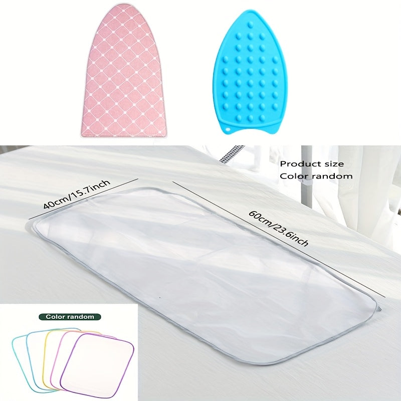 Alfombrilla protectora de tela para planchar con recubrimiento de silicona y malla resistente al calor
