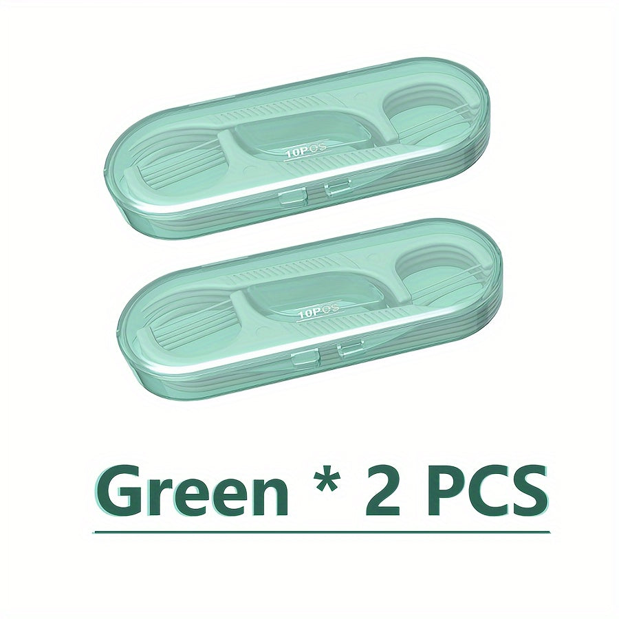 Double-Headed Dental Flosses with Toothpick Tips Pack of 10 Pink or White