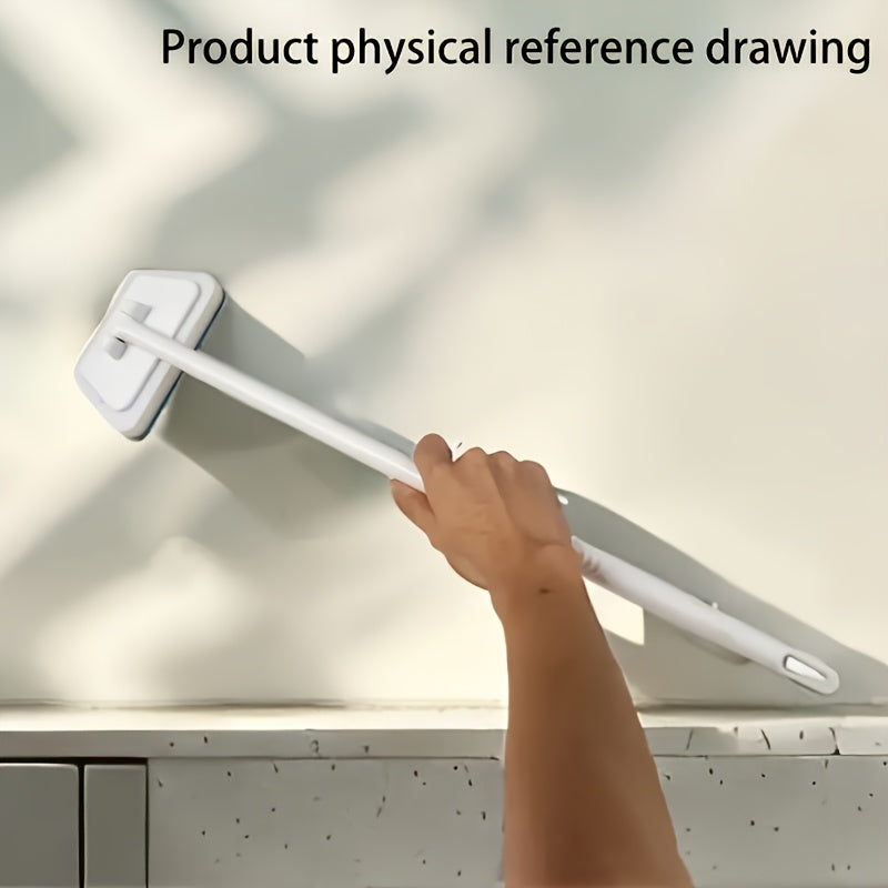 Long-Handled Bathroom Brush for Tiles Bathtubs and Floors Removable Head