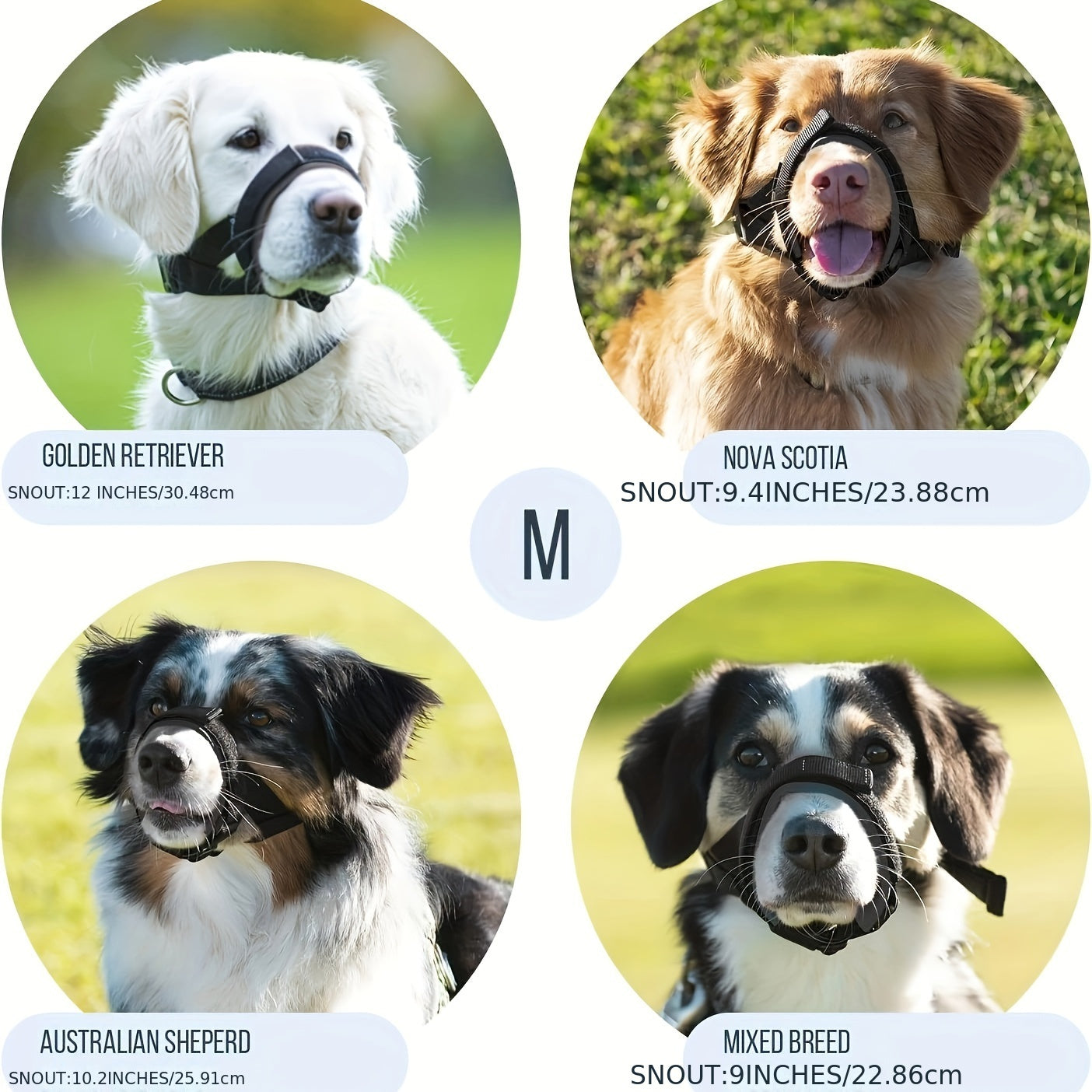 Регулируемый мягкий набивной нейлоновый намордник для собак предотвращает кусание и лаять для всех размеров