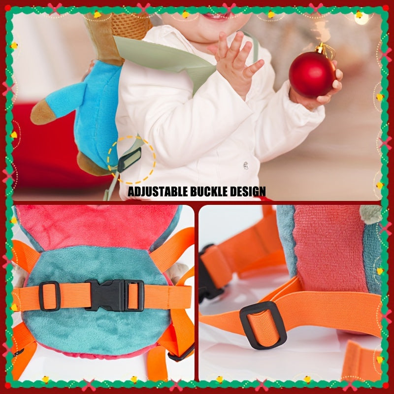 Kids' Safety Backpack for Crawling and Walking Polyester with Adjustable Straps and Head Mat