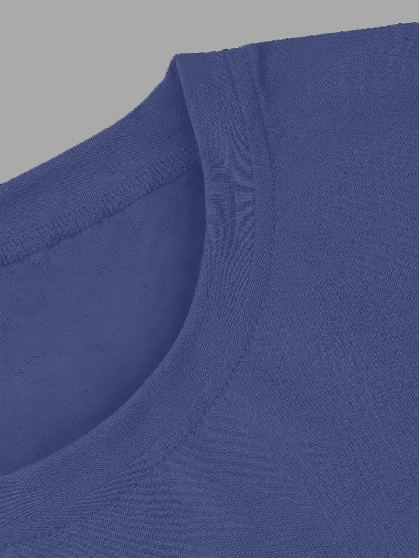 Camiseta casual de poliéster para mujer talla grande con estampado de gato de dibujos animados colorido