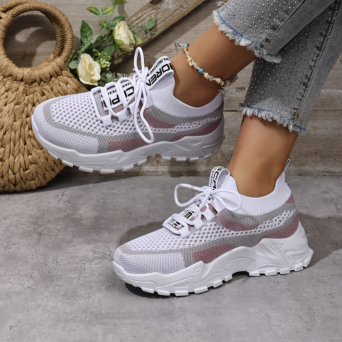 Men Breathable Casual Sports Shoes Comfortable Lightweight Black