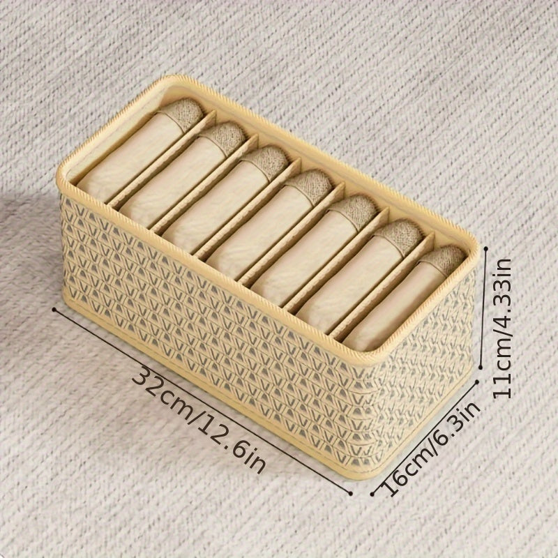 Organizador de almacenamiento para cajón de ropa interior y calcetines, divisor de armario, compartimentos versátiles para armario