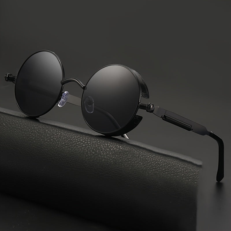 Uniseks Retro Steampunk Rangi Blokli Quyoshdan Himoyalovchi Ko‘zoynaklar Haydash va Moda uchun