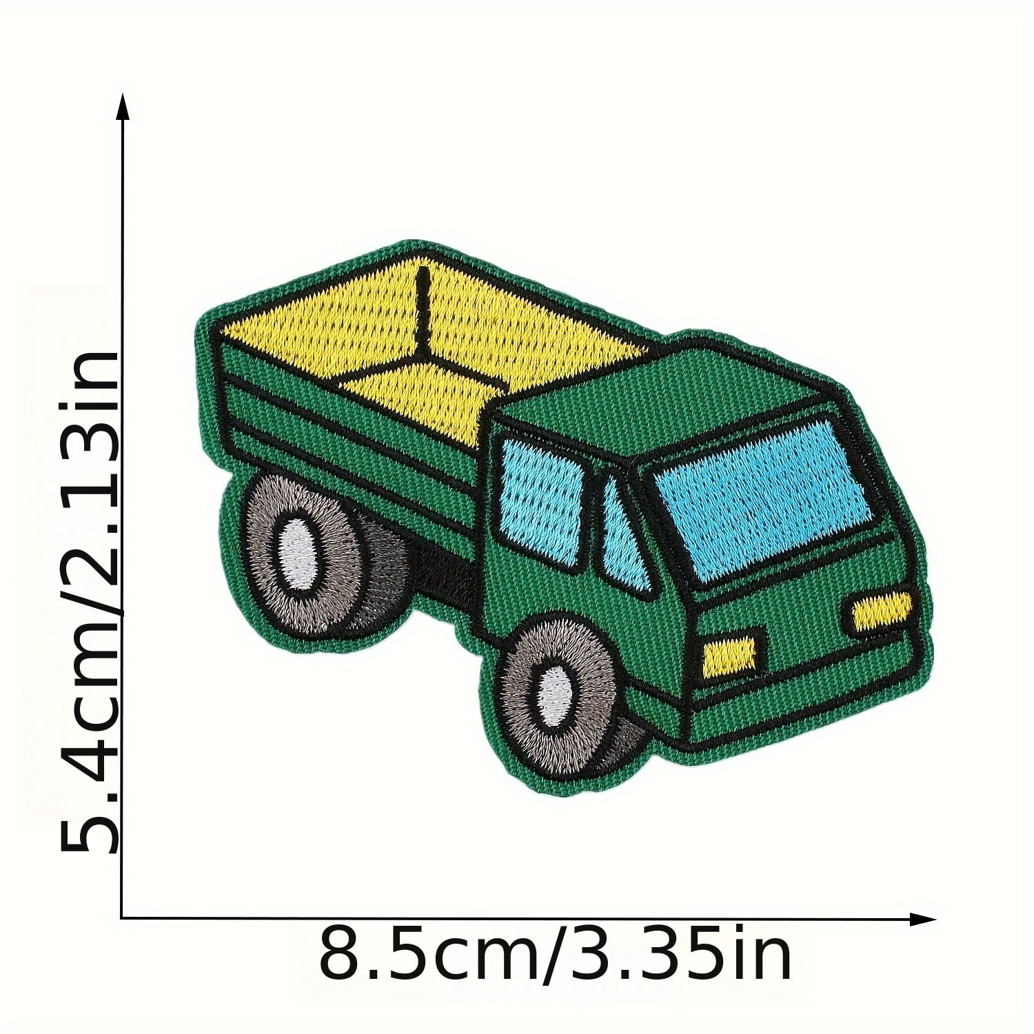 16pcs Cartoon Car Iron-On Patches for Clothing DIY Crafts Embroidered Appliques