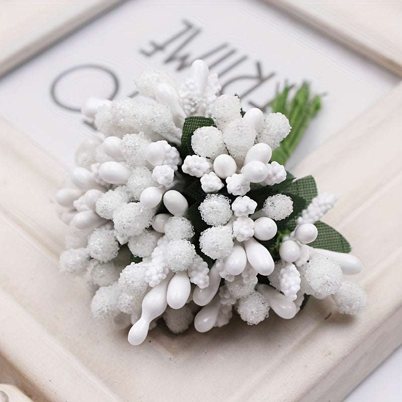 Artificial Pearl Flowers with Foam Fruits for Gift Boxes, Wreaths, Vase Decor