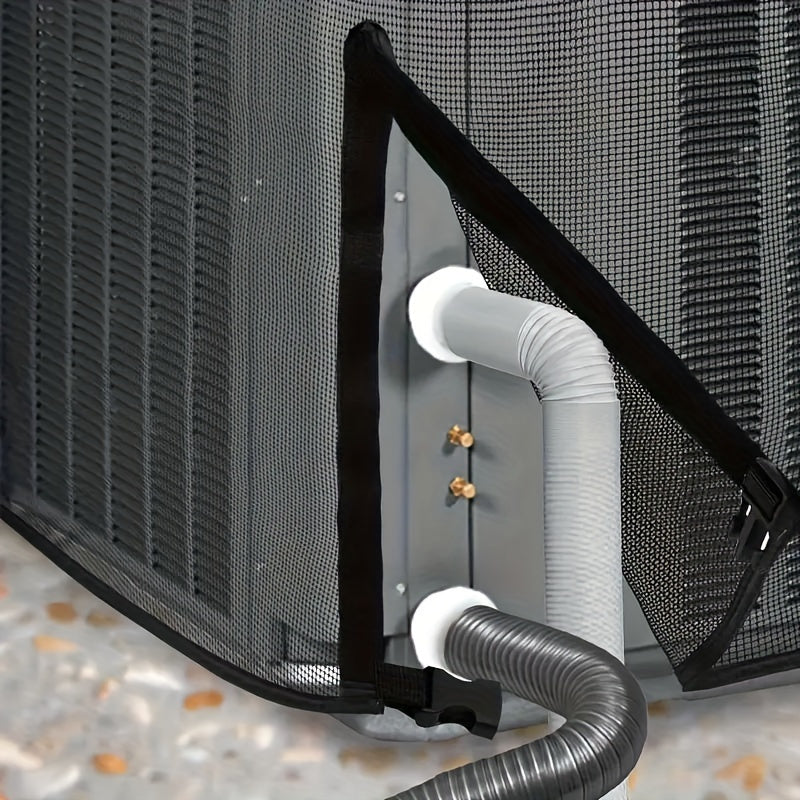 Adjustable Durable PVC Mesh Cover for Outdoor Air Conditioners Preventing Leaf Clogs