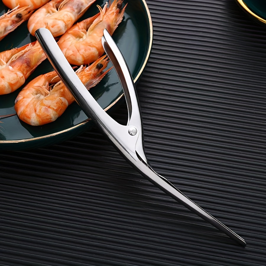 Stainless Steel Shrimp Deveiner Tool - Ergonomic Handle Seafood Prep
