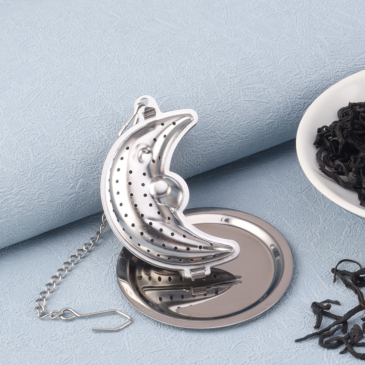 Stainless Steel osilgan choy to'pi filtri va tishli, yurak, yulduz, oy shakllari