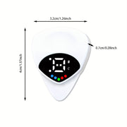 2-in-1 Guitar Pick and Tuner Portable Pitch Calibrator for Folk Guitars and Ukuleles White ABS