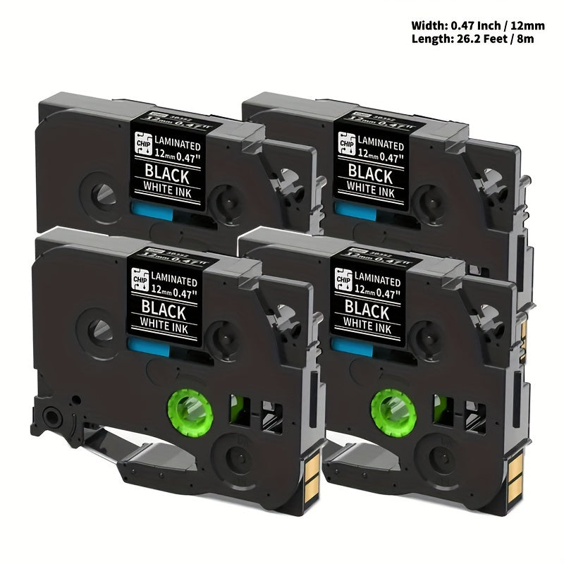 Laminated Label Tape 1.19cm x 7.99m for Label Makers, Clear Text, Easy Peel